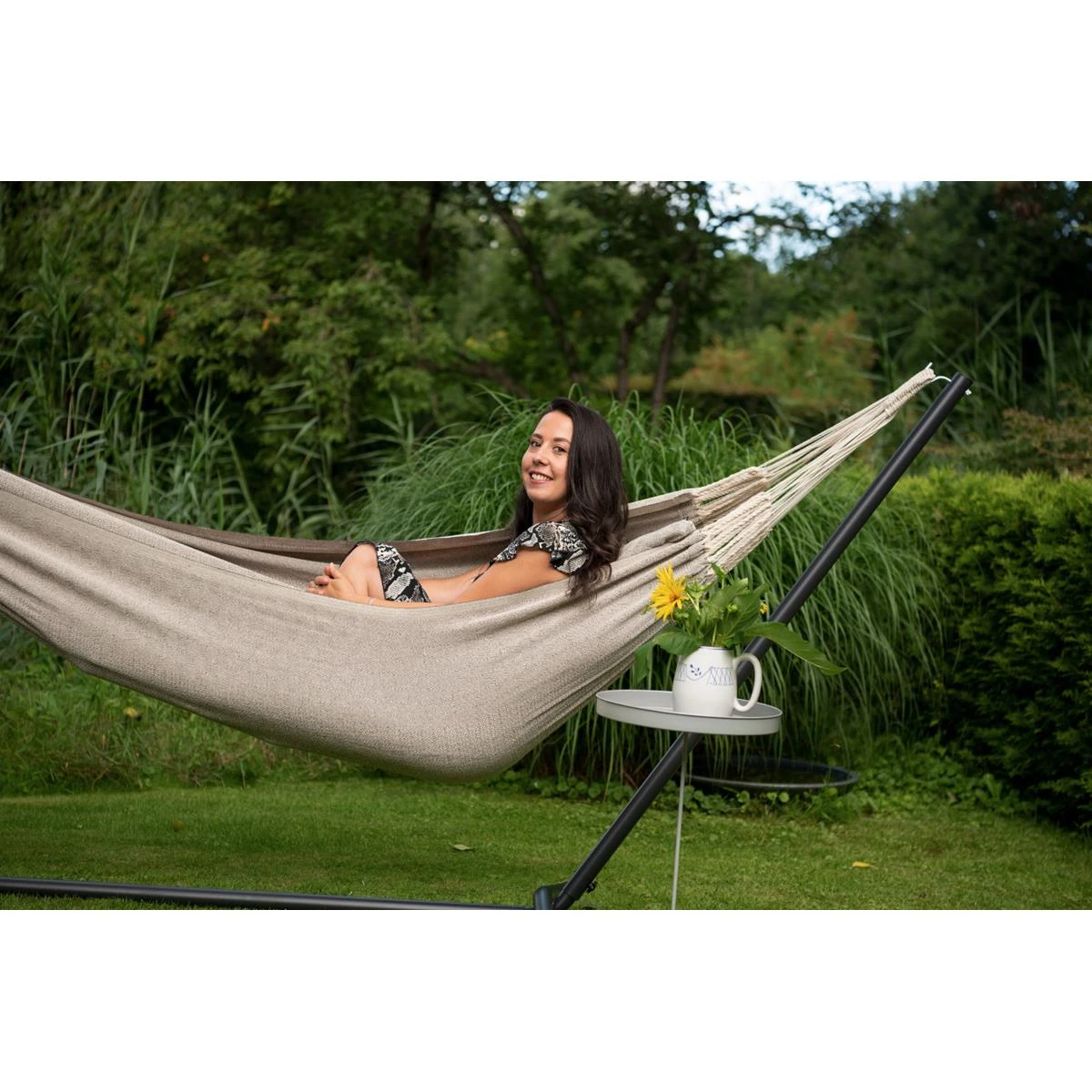 Tropilex® Hangmat Met Standaard Eénpersoons Easy & Natural Brown Bruin 8 Tropilex® Hangmat Met Standaard Eénpersoons Easy & Natural Brown Bruin - Afbeelding 6