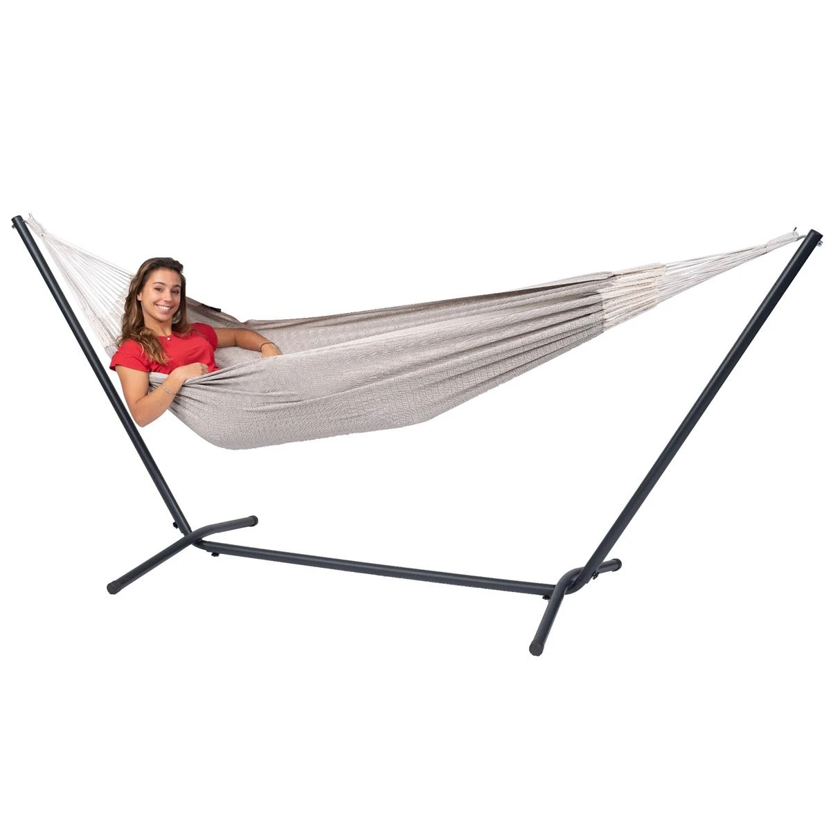 Tropilex® Hangmat Met Standaard Eénpersoons Easy & Natural Brown Bruin 9 Tropilex® Hangmat Met Standaard Eénpersoons Easy & Natural Brown Bruin - Afbeelding 7