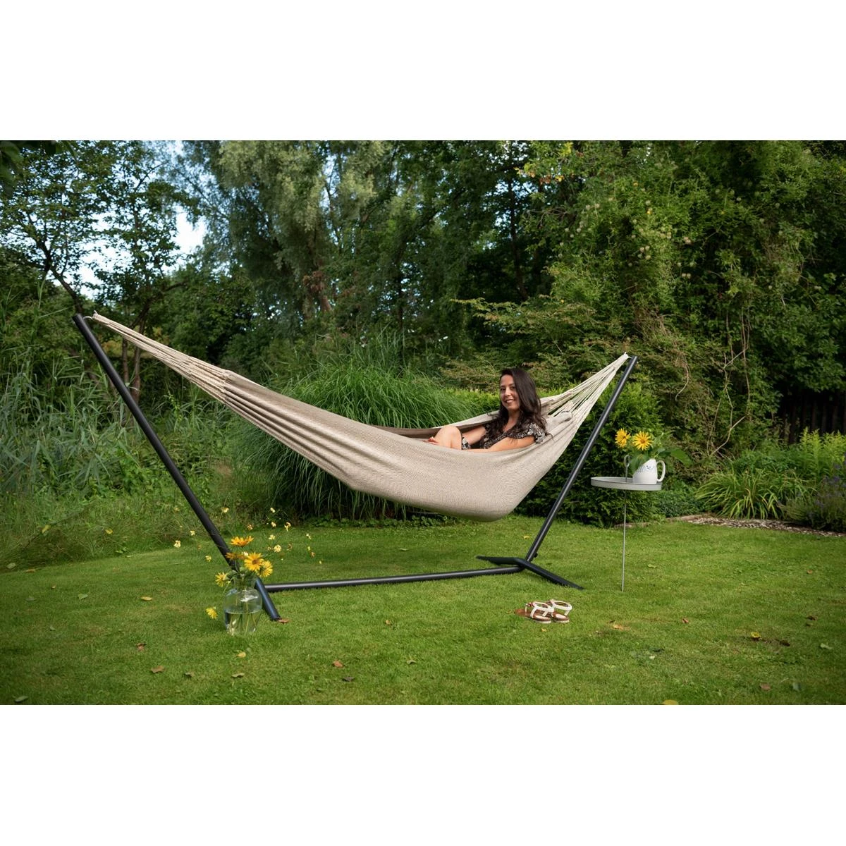 Tropilex® Hangmat Met Standaard Eénpersoons Easy & Natural Brown Bruin 10 Tropilex® Hangmat Met Standaard Eénpersoons Easy & Natural Brown Bruin - Afbeelding 8