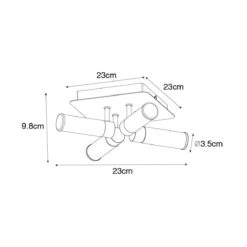 QAZQA Moderne Badkamer Plafondlamp Chroom 4-lichts IP44 - Bath -Tuinproducten 10477227