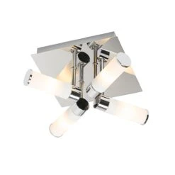 QAZQA Moderne Badkamer Plafondlamp Chroom 4-lichts IP44 - Bath -Tuinproducten 10477244