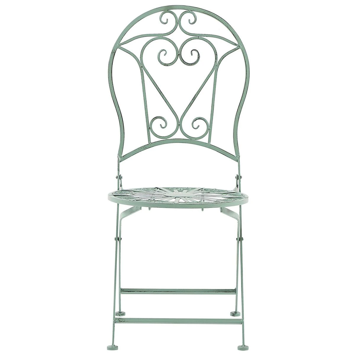 Beliani - TRENTO - Bistroset Voor 2 - Groen - Metaal 10 Beliani - TRENTO - Bistroset Voor 2 - Groen - Metaal - Afbeelding 8