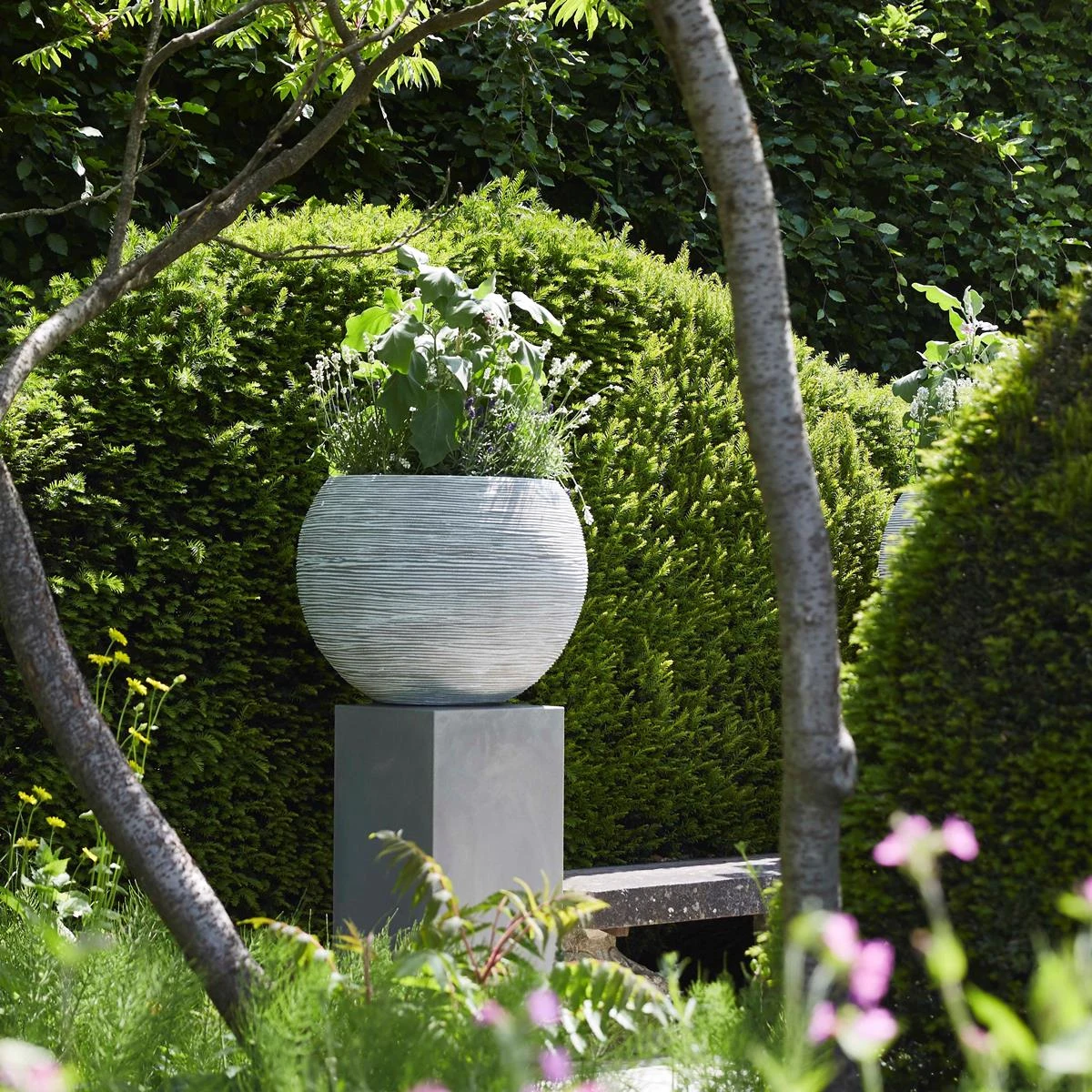 Capi Europe Nature Rib Vaas Rond Bloempot 62 Cm 6 Capi Europe Nature Rib Vaas Rond Bloempot 62 Cm - Afbeelding 4