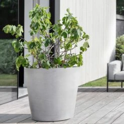 Ecopots Amsterdam Bloempot Met Wielen Ø 80 Cm - Witgrijs 9 Ecopots Amsterdam Bloempot Met Wielen Ø 80 Cm - Witgrijs -Tuinproducten 10517942