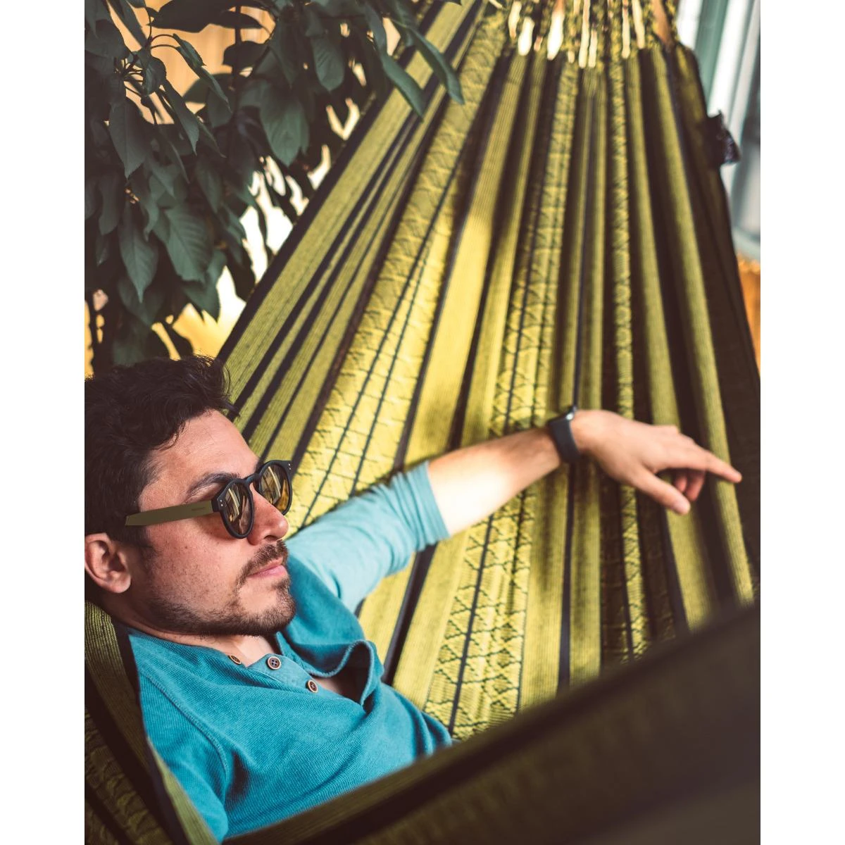 Tropilex® Hangmat Familie Black Edition Gold Geel 7 Tropilex® Hangmat Familie Black Edition Gold Geel - Afbeelding 5