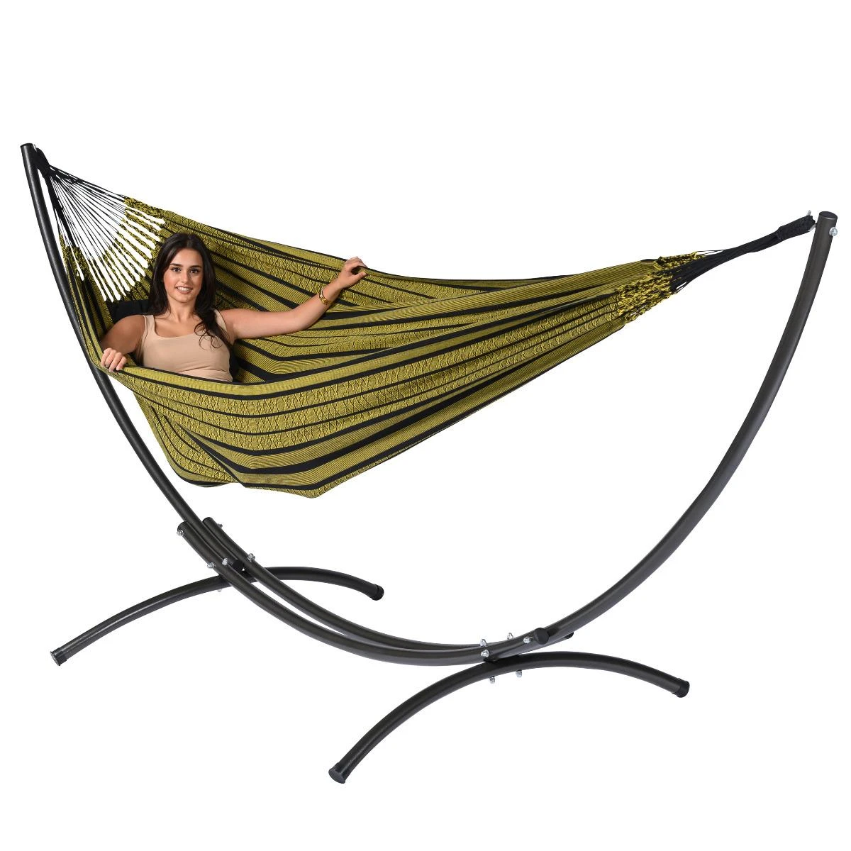 Tropilex® Hangmat Familie Black Edition Gold Geel 13 Tropilex® Hangmat Familie Black Edition Gold Geel - Afbeelding 11