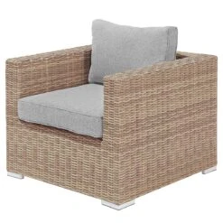 Beliani - CONTARE - Loungeset Voor 6 - Bruin - Linkszijdig - PE Rotan -Tuinproducten 10547723