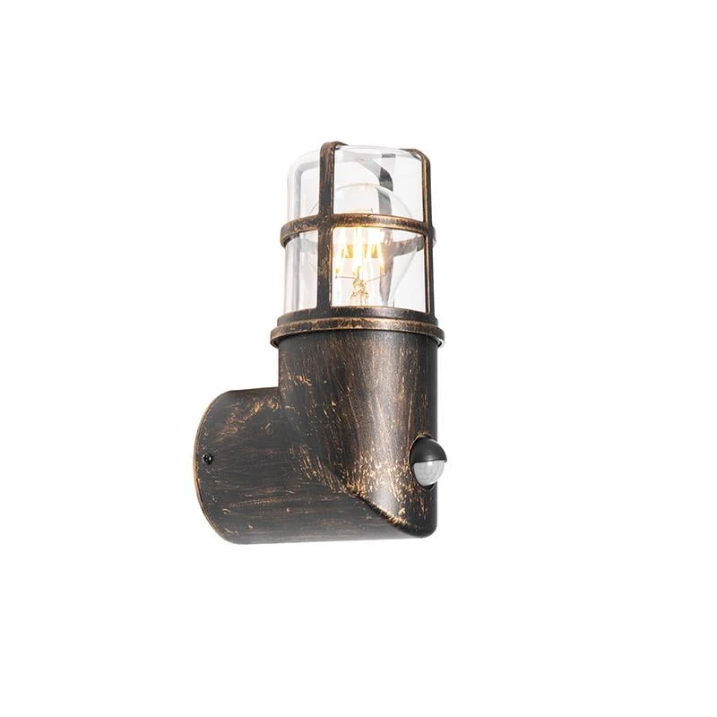 QAZQA Buiten Wandlamp Antiek Goud IP54 Met Bewegingssensor - Kiki 12 QAZQA Buiten Wandlamp Antiek Goud IP54 Met Bewegingssensor - Kiki - Afbeelding 10