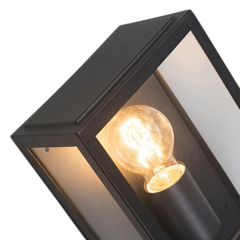 QAZQA Industriële Buiten Wandlamp Zwart Met Glas 25,5 Cm IP44 - 10 QAZQA Industriële Buiten Wandlamp Zwart Met Glas 25,5 Cm IP44 - - Afbeelding 8