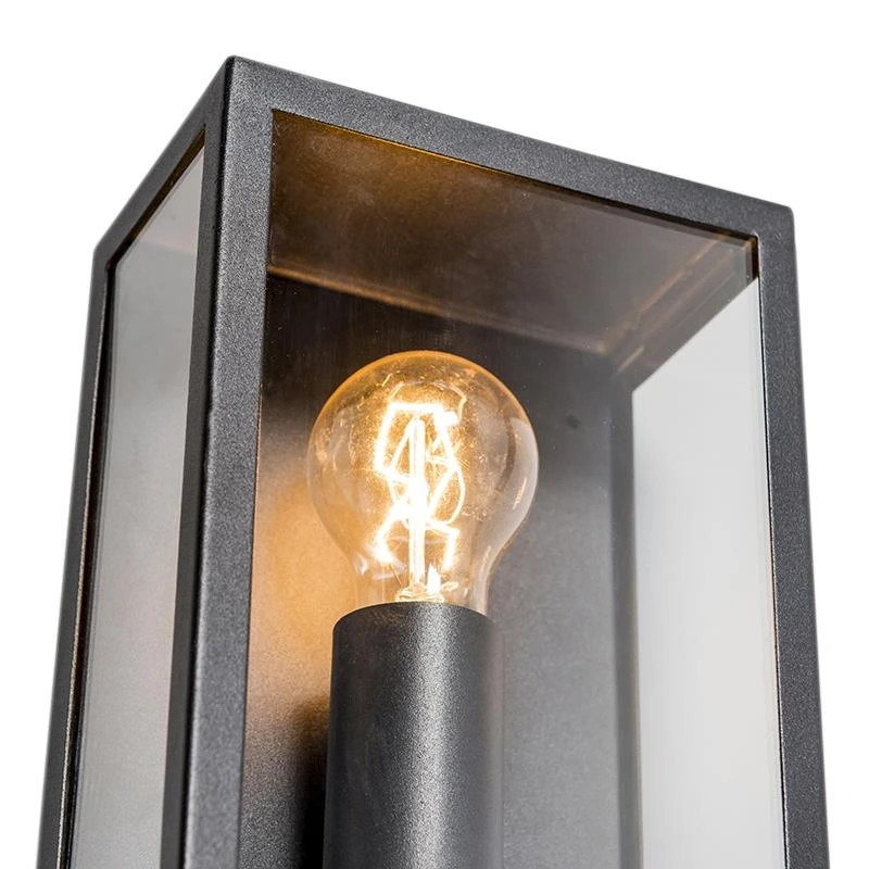 QAZQA Industriële Buiten Wandlamp Zwart Met Glas 25,5 Cm IP44 - 11 QAZQA Industriële Buiten Wandlamp Zwart Met Glas 25,5 Cm IP44 - - Afbeelding 9
