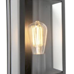 QAZQA Buiten Wandlamp Zwart Met Bewegingsmelder IP44 - Rotterdam 20 QAZQA Buiten Wandlamp Zwart Met Bewegingsmelder IP44 - Rotterdam -Tuinproducten 10575539