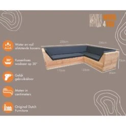 Wood4you - Loungeset 6 Douglashout 200x250 Cm - Incl Strakke Kussens 14 Wood4you - Loungeset 6 Douglashout 200x250 Cm - Incl Strakke Kussens -Tuinproducten 10579238