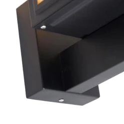 QAZQA Landelijke Wandlamp Zwart IP44 - Sutton Up -Tuinproducten 10595851