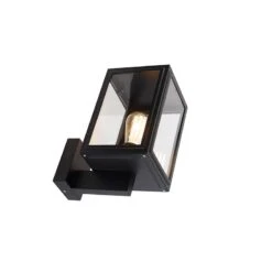 QAZQA Landelijke Wandlamp Zwart IP44 - Sutton Up -Tuinproducten 10595867