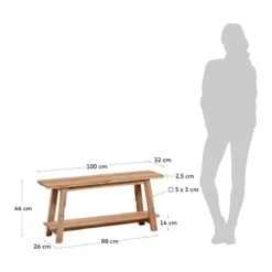 Kave Home Safara Tuinbankje - 100 Cm -Tuinproducten 10606467