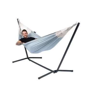 Tropilex® Hangmat Eénpersoons Curaçao Air Blauw 4 Tropilex® Hangmat Eénpersoons Curaçao Air Blauw - Afbeelding 2