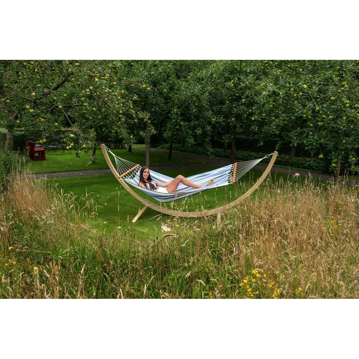 Tropilex® Hangmat Eénpersoons Curaçao Air Blauw 8 Tropilex® Hangmat Eénpersoons Curaçao Air Blauw - Afbeelding 6