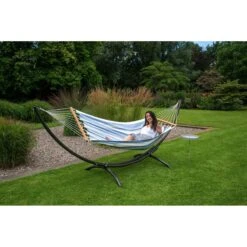 Tropilex® Hangmat Eénpersoons Curaçao Air Blauw 16 Tropilex® Hangmat Eénpersoons Curaçao Air Blauw -Tuinproducten 10613290