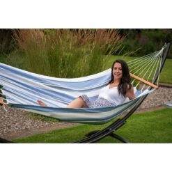 Tropilex® Hangmat Eénpersoons Curaçao Air Blauw 22 Tropilex® Hangmat Eénpersoons Curaçao Air Blauw -Tuinproducten 10613292