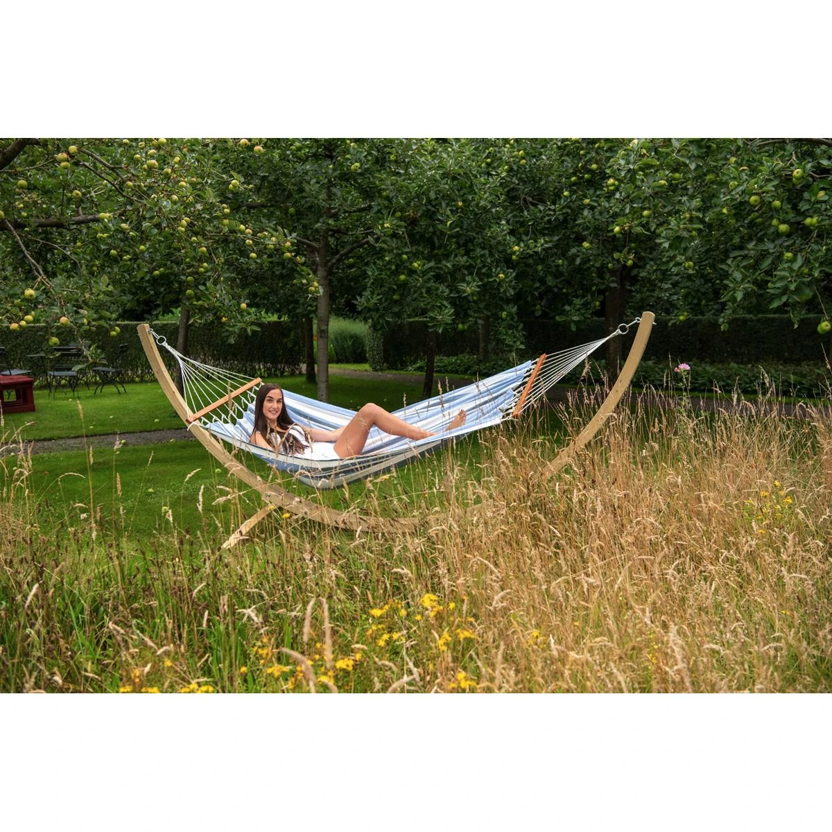 Tropilex® Hangmat Eénpersoons Curaçao Air Blauw 13 Tropilex® Hangmat Eénpersoons Curaçao Air Blauw - Afbeelding 11