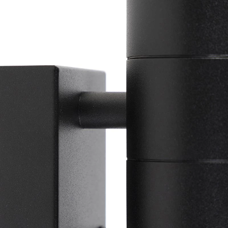QAZQA Buitenwandlamp Zwart 2-lichts Met Licht-donker Sensor IP44 - 9 QAZQA Buitenwandlamp Zwart 2-lichts Met Licht-donker Sensor IP44 - - Afbeelding 7