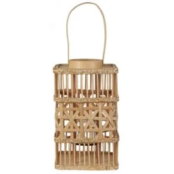 Beliani - LUMBIS - Lantaarn - Natuurlijk - Bamboehout -Tuinproducten 10633051