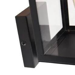 QAZQA Smart Buiten Wandlamp Zwart Met Glas 30 Cm Incl. Wifi ST64 - -Tuinproducten 10634300