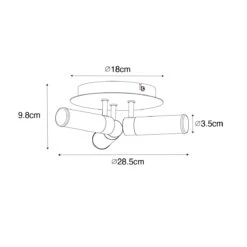 QAZQA Moderne Badkamer Plafondlamp Messing 3-lichts IP44 - Bath -Tuinproducten 10654720