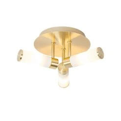 QAZQA Moderne Badkamer Plafondlamp Messing 3-lichts IP44 - Bath -Tuinproducten 10654735