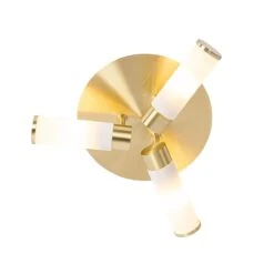 QAZQA Moderne Badkamer Plafondlamp Messing 3-lichts IP44 - Bath -Tuinproducten 10654751