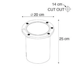 QAZQA Grondspot Staal RVS IP67 - Tribus -Tuinproducten 10662583