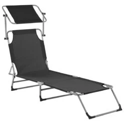 Beliani - FOLIGNO - Strandstoel - Zwart - Polyester 18 Beliani - FOLIGNO - Strandstoel - Zwart - Polyester -Tuinproducten 10670878