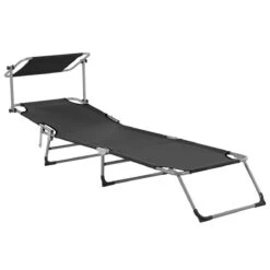 Beliani - FOLIGNO - Strandstoel - Zwart - Polyester 19 Beliani - FOLIGNO - Strandstoel - Zwart - Polyester -Tuinproducten 10670879