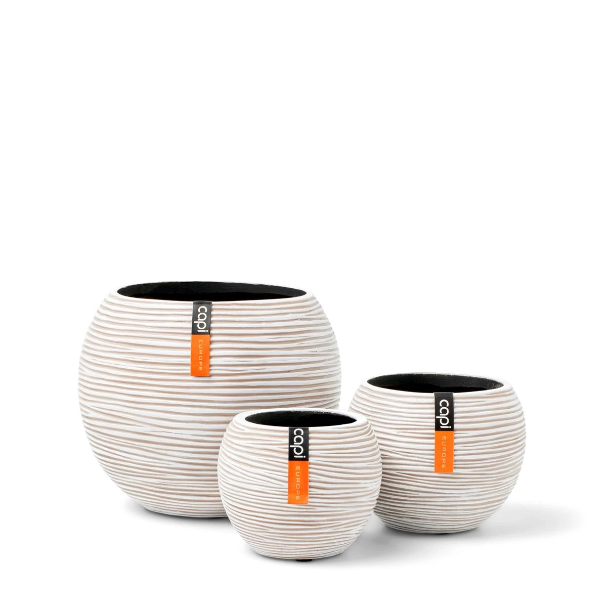 Capi Europe Nature Indoor Bloempot Mix - Set Van 3 - Ivoor 3 Capi Europe Nature Indoor Bloempot Mix - Set Van 3 - Ivoor