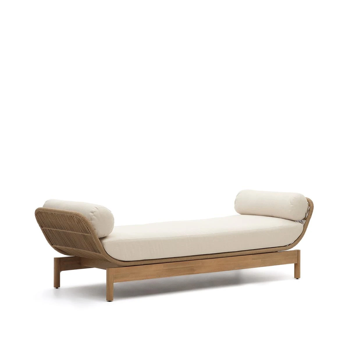 Kave Home - Ligstoel Catalina Beige Van Touw En Massief Acaciahout FSC 6 Kave Home - Ligstoel Catalina Beige Van Touw En Massief Acaciahout FSC - Afbeelding 4