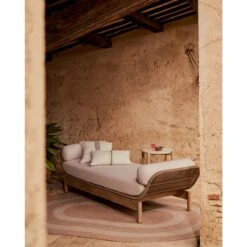 Kave Home - Ligstoel Catalina Beige Van Touw En Massief Acaciahout FSC 16 Kave Home - Ligstoel Catalina Beige Van Touw En Massief Acaciahout FSC -Tuinproducten 10715621