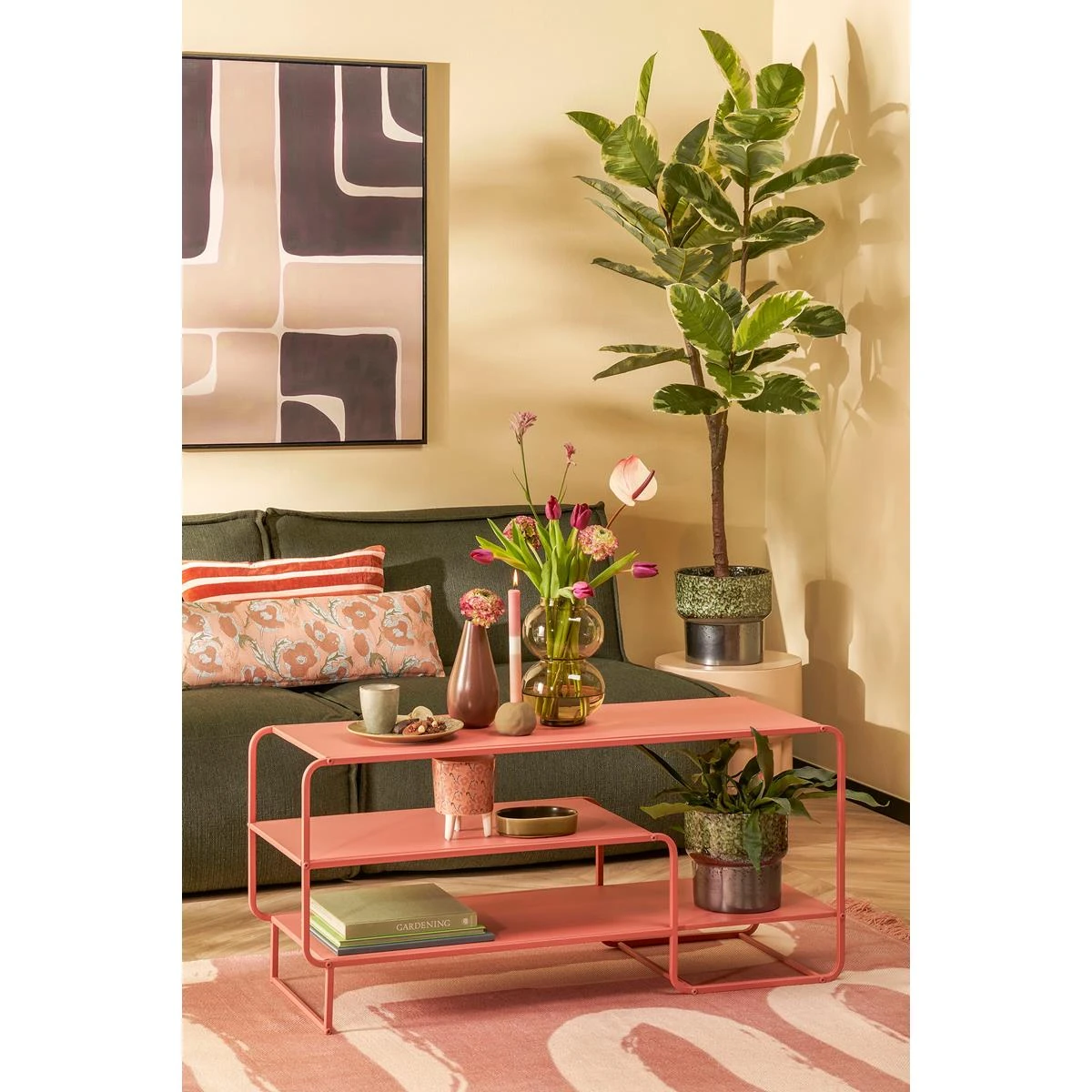 Mica Decorations Obidos Bloempot - H20 X Ø22 Cm - Donkergroen 4 Mica Decorations Obidos Bloempot - H20 X Ø22 Cm - Donkergroen - Afbeelding 2