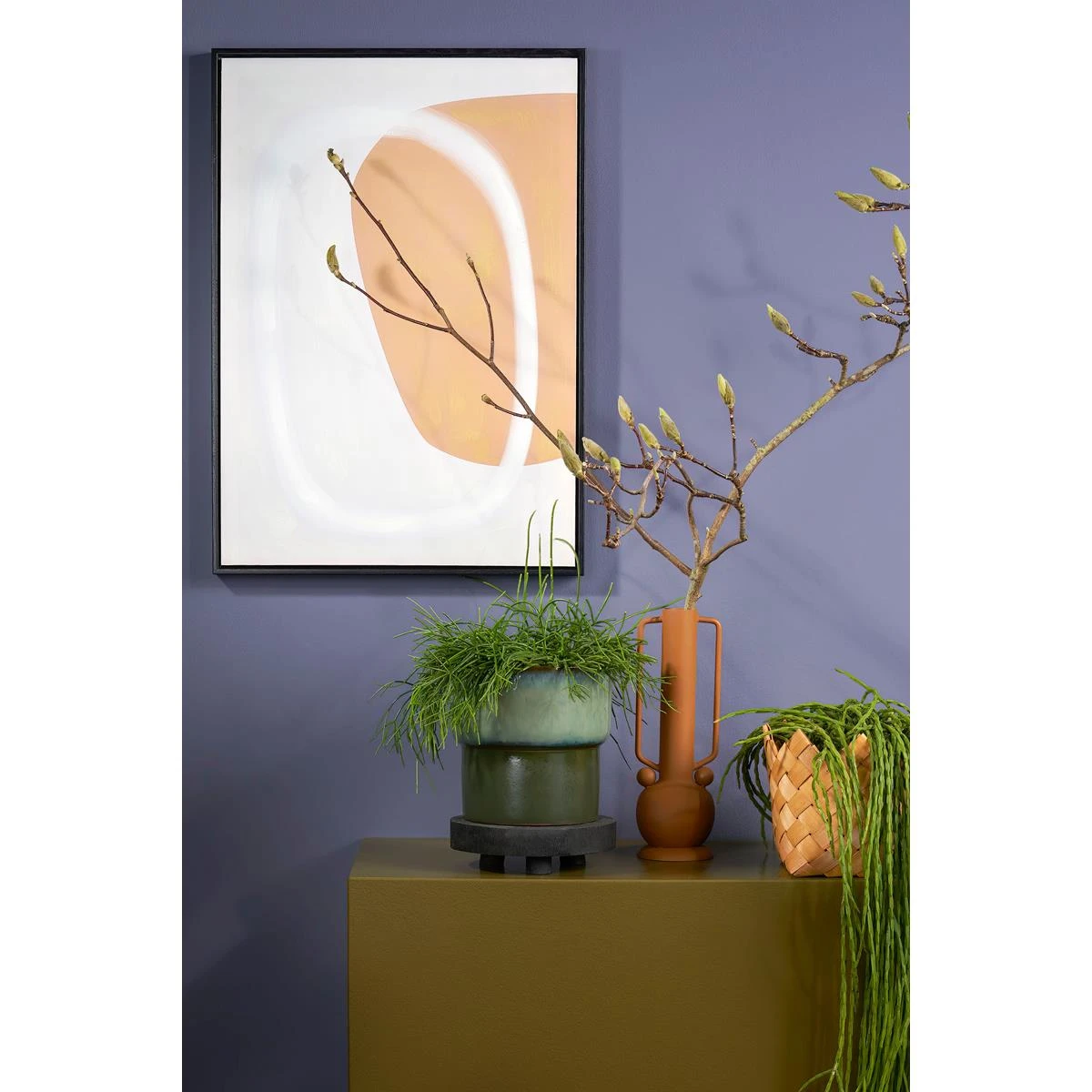 Mica Decorations Obidos Bloempot - H20 X Ø22 Cm - Donkergroen 6 Mica Decorations Obidos Bloempot - H20 X Ø22 Cm - Donkergroen - Afbeelding 4