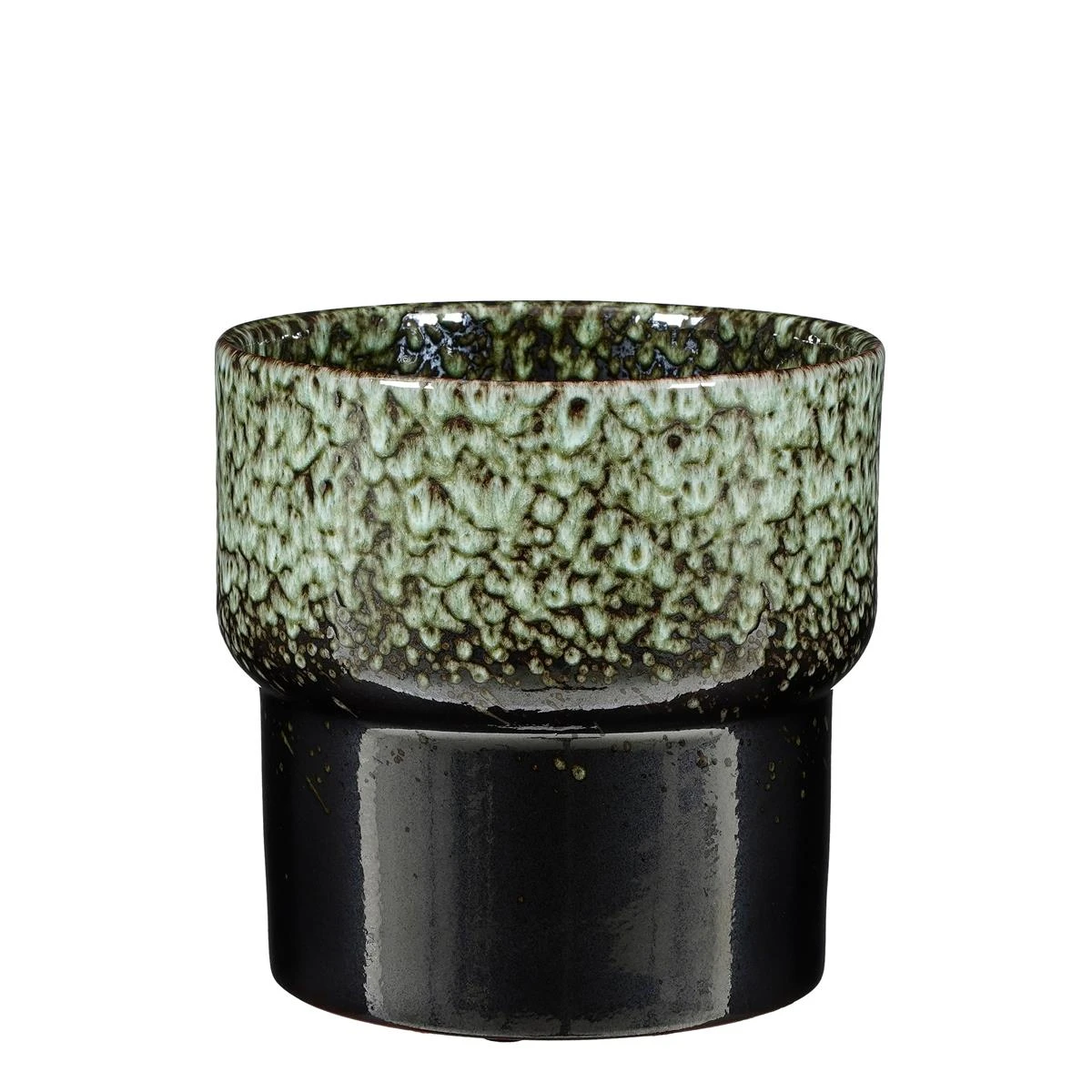 Mica Decorations Obidos Bloempot - H20 X Ø22 Cm - Donkergroen 3 Mica Decorations Obidos Bloempot - H20 X Ø22 Cm - Donkergroen