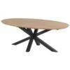 Hartman Stephanie Ovale Tuintafel Zwart 240 Cm - Natural Teak