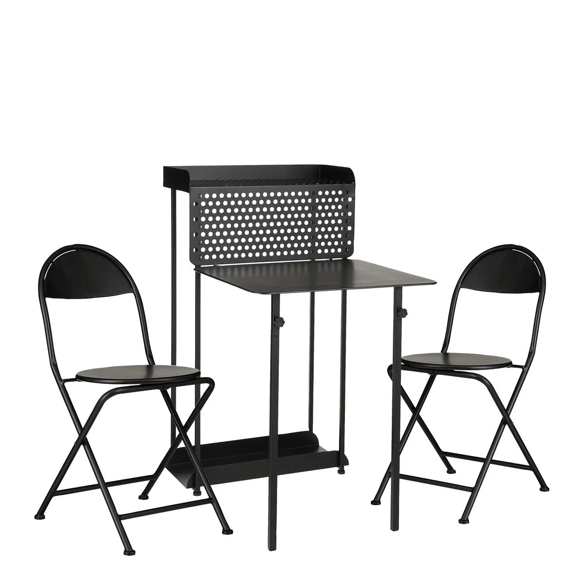 Mica Decorations Balkonset - Set Van 3 - Metaal - Zwart 3 Mica Decorations Balkonset - Set Van 3 - Metaal - Zwart