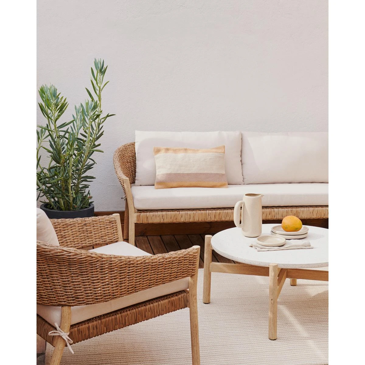 Kave Home - Set Pola 2-zitsbank En 2 Fauteuils In Massief 9 Kave Home - Set Pola 2-zitsbank En 2 Fauteuils In Massief - Afbeelding 7