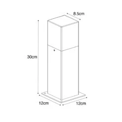 QAZQA Moderne Staande Buitenlamp 30 Cm Donkergrijs IP44 - Denmark 17 QAZQA Moderne Staande Buitenlamp 30 Cm Donkergrijs IP44 - Denmark -Tuinproducten 10787203