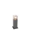 QAZQA Moderne Staande Buitenlamp 30 Cm Donkergrijs IP44 - Denmark -Tuinproducten 10787216