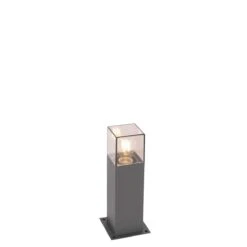 QAZQA Moderne Staande Buitenlamp 30 Cm Donkergrijs IP44 - Denmark