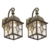 QAZQA Set Van 2 Romantische Buiten Wandlantaarns Brons - London 1 QAZQA Set Van 2 Romantische Buiten Wandlantaarns Brons - London -Tuinproducten 10792703