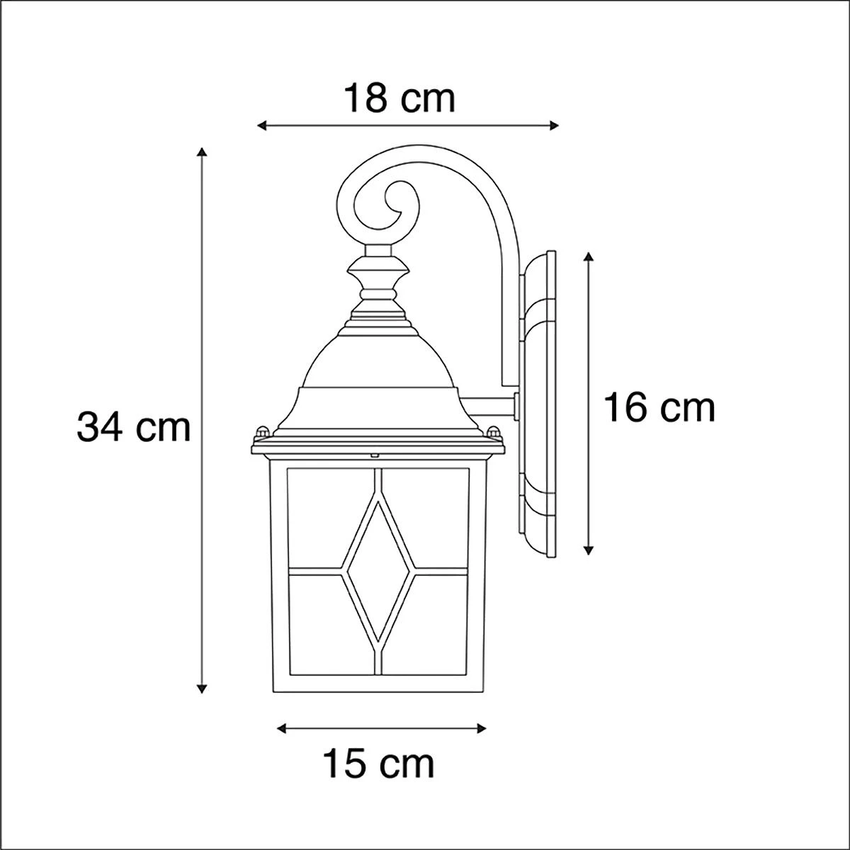 QAZQA Set Van 2 Romantische Buiten Wandlantaarns Brons - London 8 QAZQA Set Van 2 Romantische Buiten Wandlantaarns Brons - London - Afbeelding 6