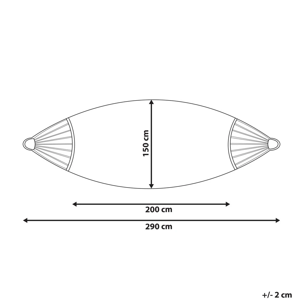 Beliani - ROCCA - Hangmat - Beige - Katoen 8 Beliani - ROCCA - Hangmat - Beige - Katoen - Afbeelding 6