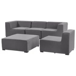 Beliani - AREZZO - Bankenset - Grijs - Polyester 17 Beliani - AREZZO - Bankenset - Grijs - Polyester -Tuinproducten 10795353