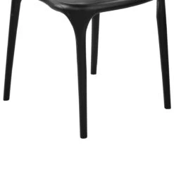 Beliani - GUBBIO - Eetkamerstoel Set - Zwart - Polypropyleen -Tuinproducten 10795713